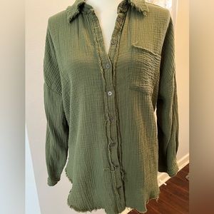 Zenana gauze button up